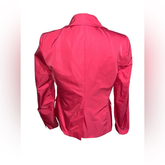 Max Mara Pink Cropped Silk Blend‎ Jacket Made In Italy Size 10 - Picture 3 of 9